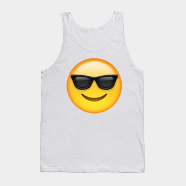 smiling face with sunglasses Tank Top by Emoji